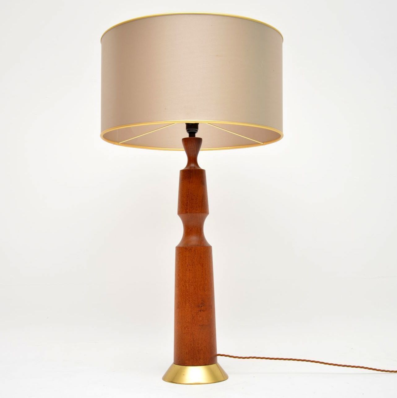1960's Danish Vintage Teak Table Lamp Pair 1960s Teak Table Lamp Bases