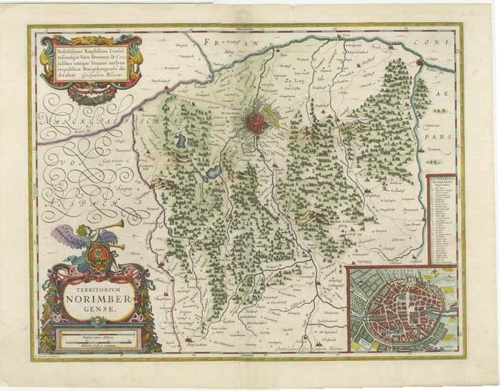 Map Centered On Nuremberg, Germany photo furniture