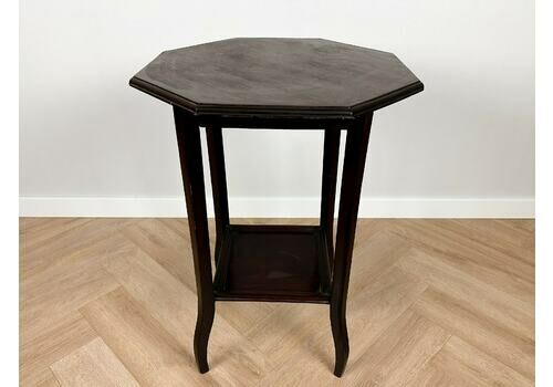 Vintage Wooden Octagonal Side Table, Hall Stand, Plant Stand, Wooden Pedestal, Plant Stand, Vintage Decor