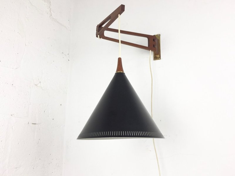 mid century swing arm wall lamp