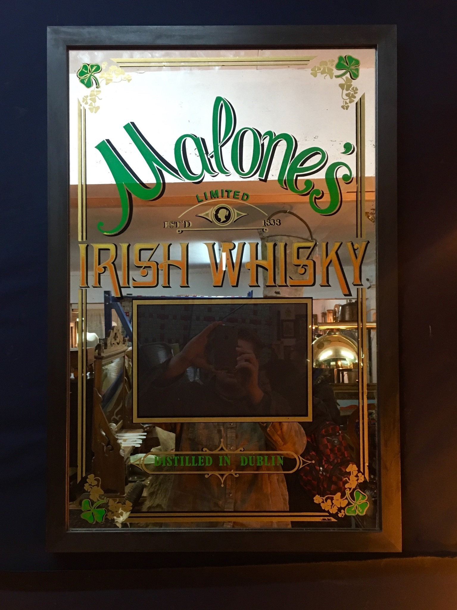 Original Pub Mirror (Malones Irish Whiskey) Malones Malones whiskey