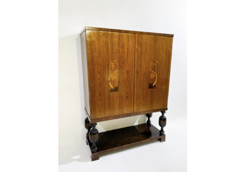 Mid Century Swedish Wooden Cabinet, 1940s
