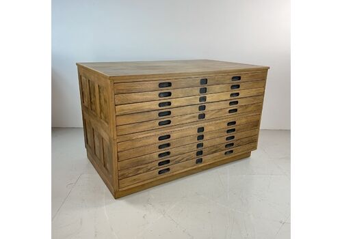 Midcentury Large Staverton Plan Chest With Inset Handles