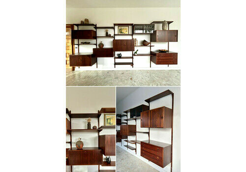 Hansen & Guldborg Møbler Wall Bookcase In Rosewood, Denmark 1960