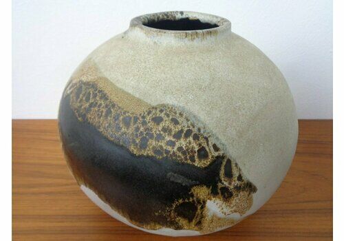 Japanese Raku Studio Pottery Vase, 1960s