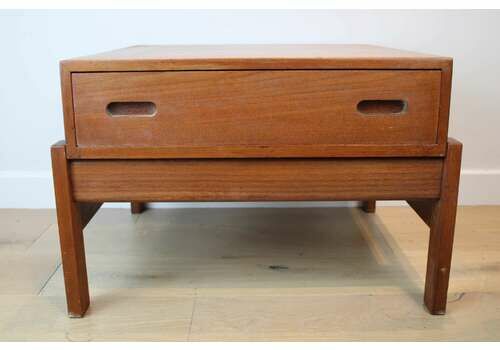 A Mid Century Danish Side Table By Illum Wikkelsø For Hjørring Møbel In Teak
