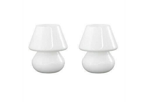 Italian Murano Glass Mushroom Lamps, 1970s, Set Of 2