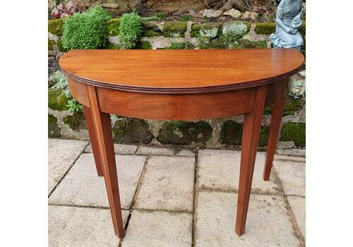 Demi Lune Side Hall Table Mahogany