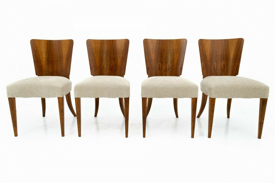 Chairs Designed By J. Halabala, Czechoslovakia, 1930s. After Renovation