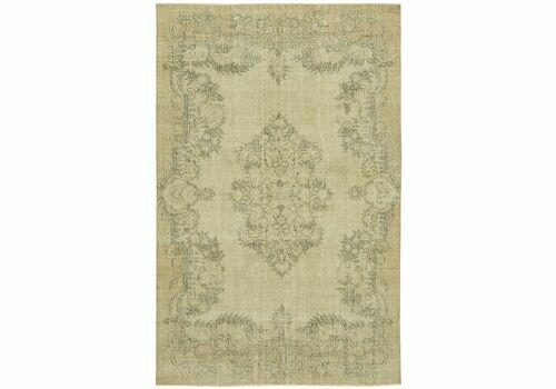 Handmade Beige Anatolian Turkish Vintage Area Rug 208 Cm X 312 Cm