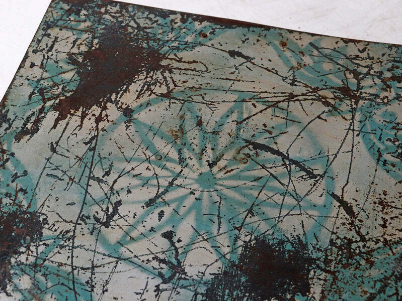 Old Rustic Metal Table photo furniture