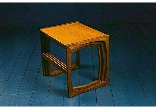 Teak 1960s G Plan Quadrille Nest Of 3 Coffee Side Tables