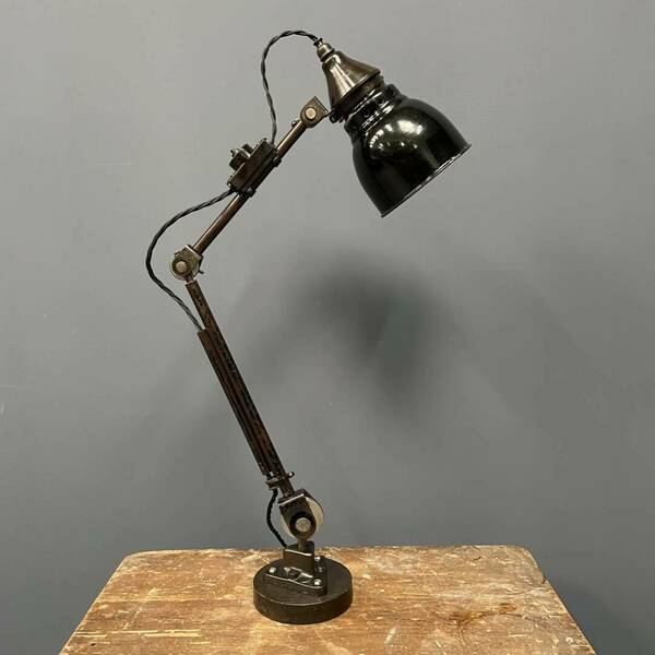 Early Model Rademacher Table Lamp With Black Enamel Shade photo furniture
