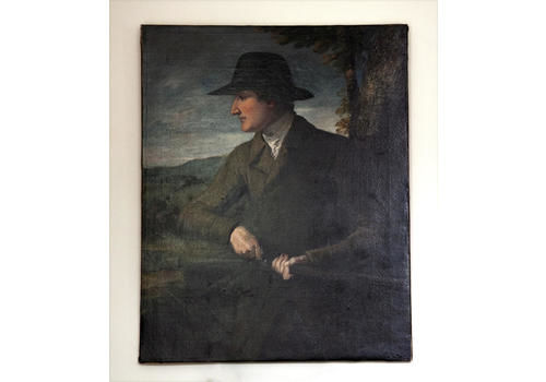 18th Century Oil Painting Of Hunter