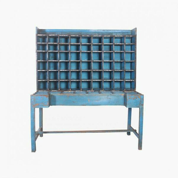 Antique Postal Rack Storage Shelving | Vinterior
