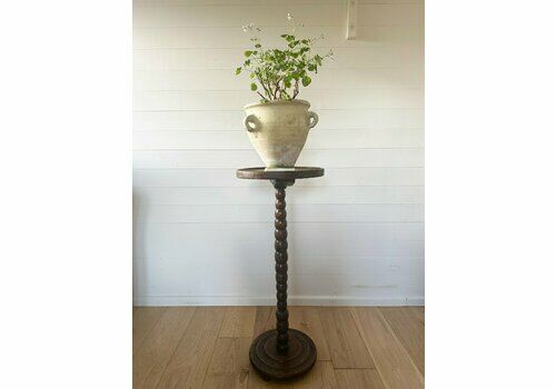 Pretty French Oak Bobbin Plant Stand