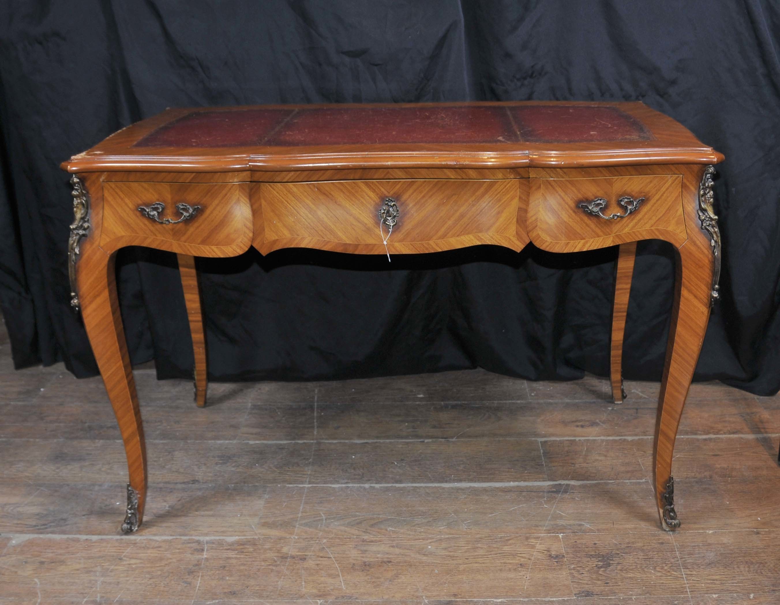 Antique French Desk Bureau Plat Writing Table Extending Empire Desks