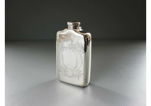 A Tiffany Silver Spirit Flask, 1800s
