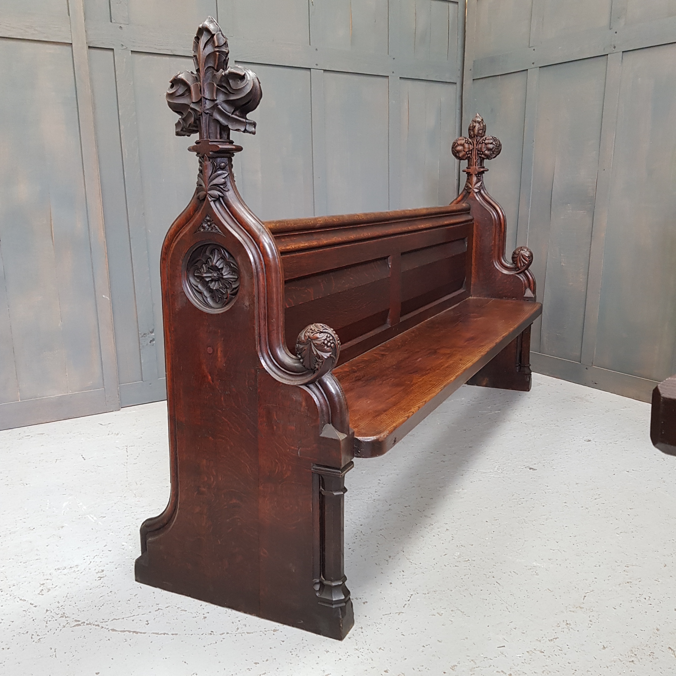 Antique Oak Church Pews For Sale Magnificent Mid 19th Century Antique Oak Hand Carved Gothic Church Pews
