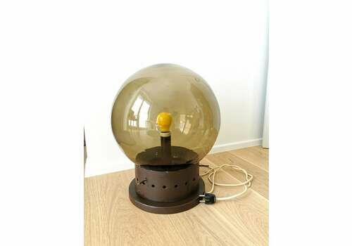 Xxl Large Lamp / Vintage Floor Light/ Space Age Dedal / Made In Yugo / Table /Home Retro Decor / Moon Globe Shape /Ambient Lounge Light 1980