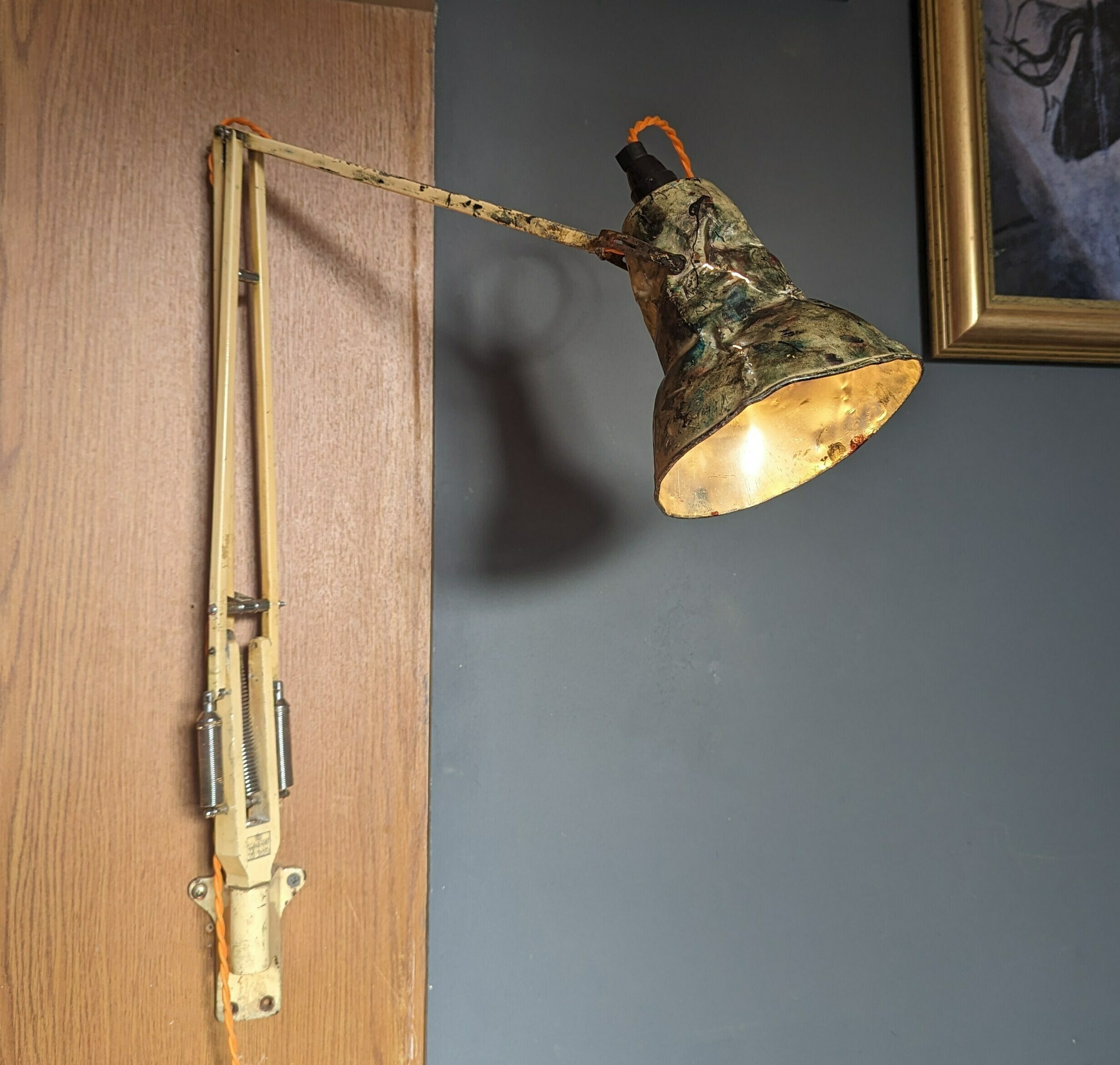 Classic Herbert Terry Anglepoise Wall Mounted Lamp, Made In England