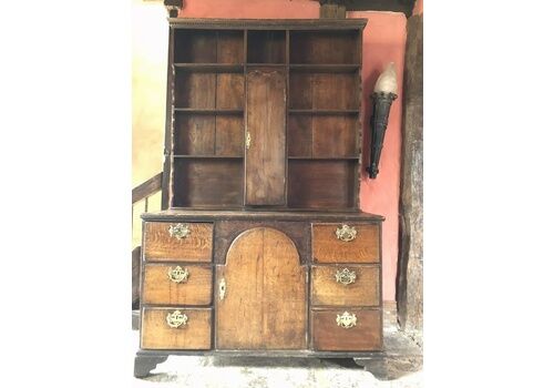 Rare Original Antique Large English Oak Rustic Farmhouse Country Kitchen Georgian Dresser Sideboard Pot Cupboard