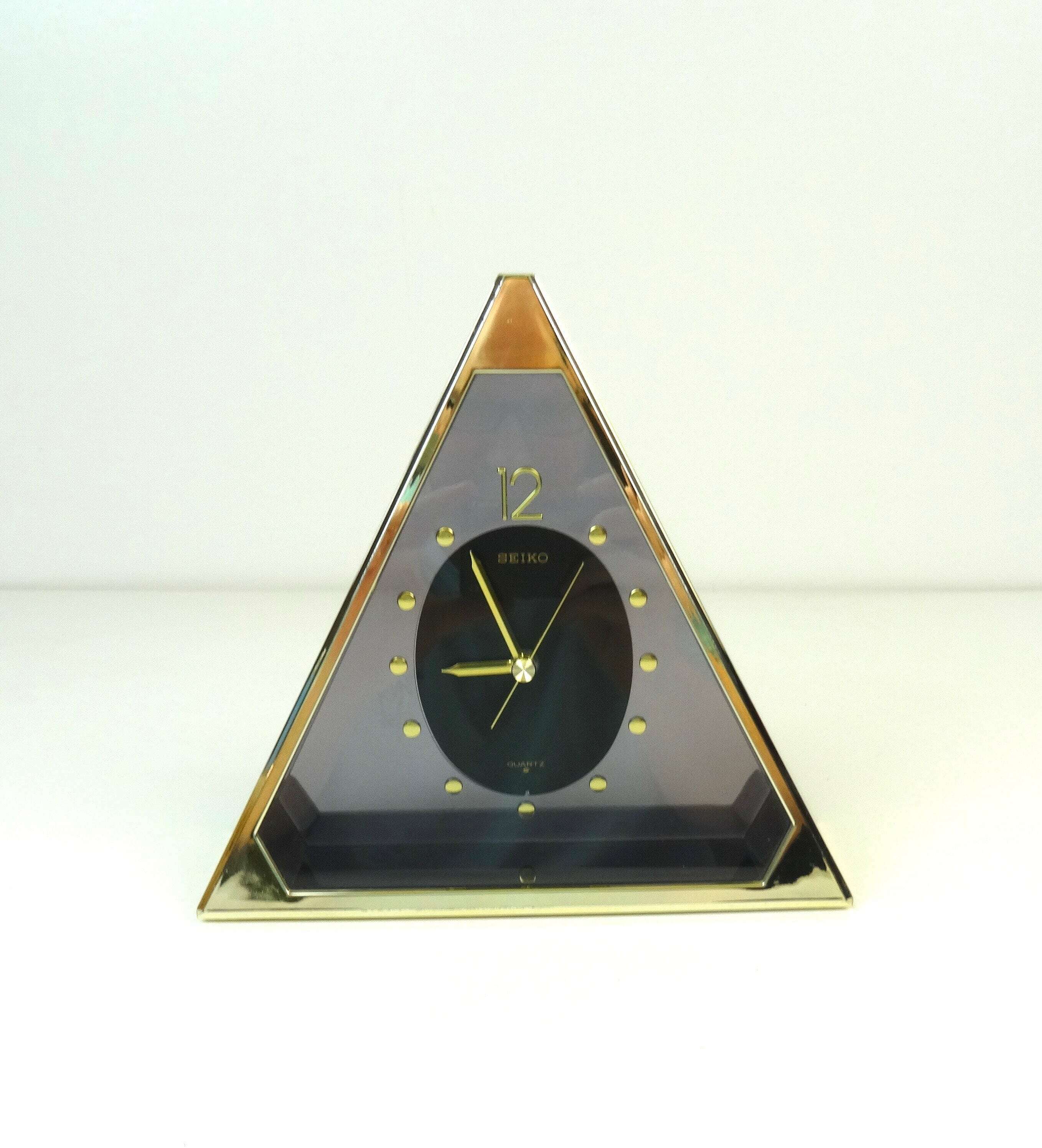 80~90s ポストモダン vintage ピラミッド clock 時計 stunning-80s-seiko-postmodern-