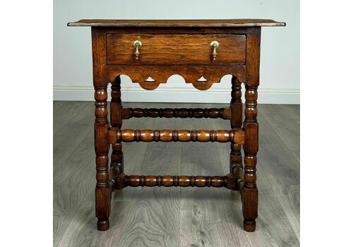 Antique 20th Century Chippendale Style Side Table In Oak
