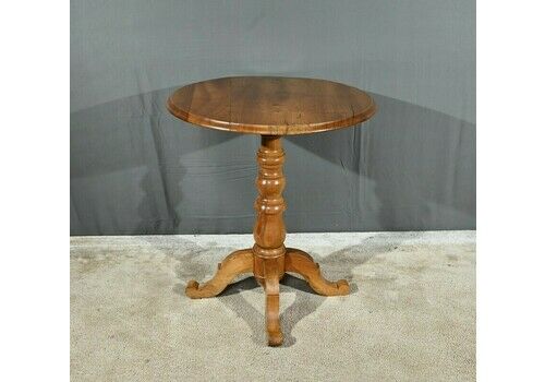 Small Walnut Pedestal Table, Louis Philippe Period – 2nd Part 19th