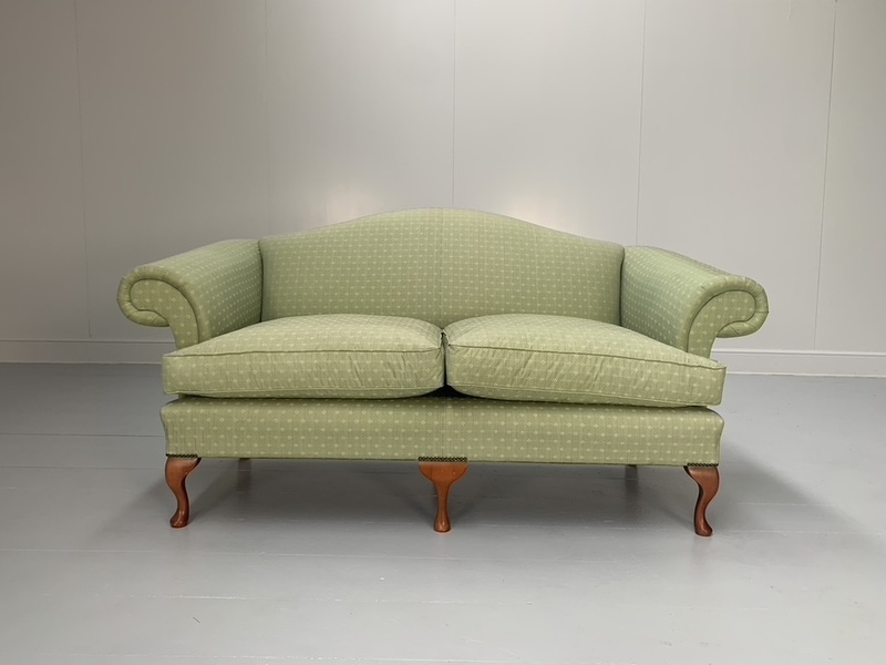 Wesley Barrell “Marlborough” 2.5 Seat Sofa In Green Motif Fabric