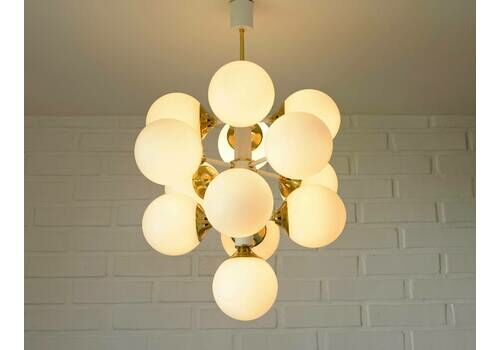 Amazing Sputnik Chandelier / Vintage Pendant Lamp / Large Hanging Lamp / Mid Century Modern / Space Age / Light Fixture / Yugoslavia 1970