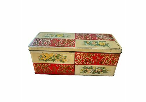 Vintage W&R Jacob & Co (Liverpool) Ltd Biscuit Crackers Tin Floral Embossed Old