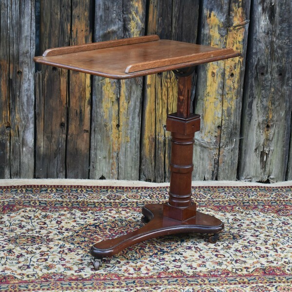 Antique Carters Of London Edwardian Adjustable Invalid Oak Table Reading Lectern photo furniture