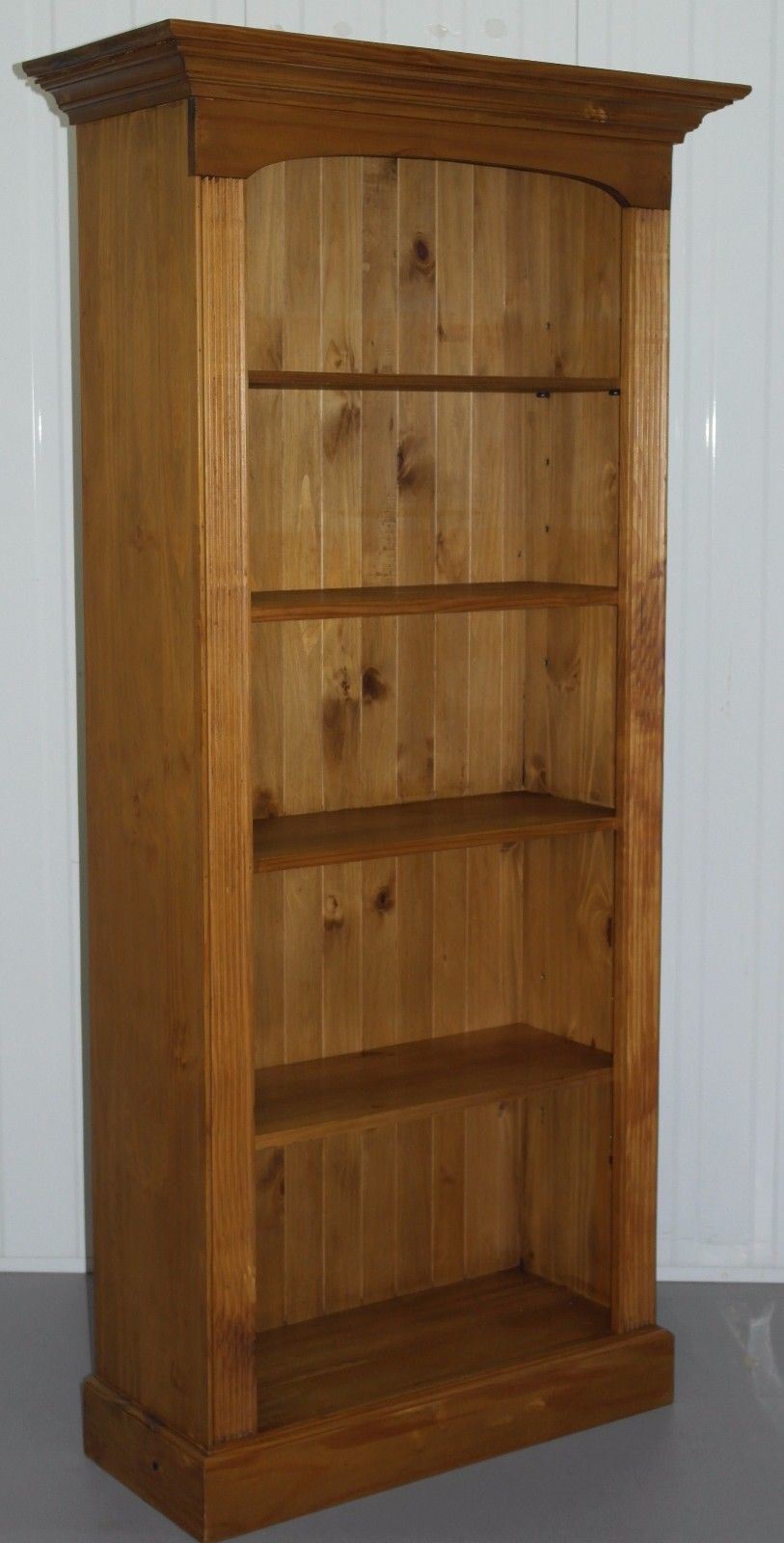 Large Solid Pine Farmhouse Country Bookcase Lovely Natural Wood Finish