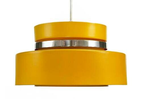 Dark Yellow Pendant Light By Carl Thore For Granhaga. Sweden 1970s