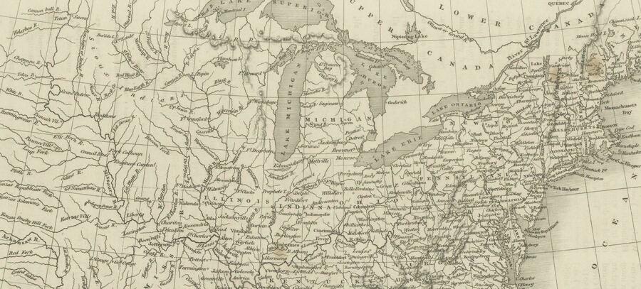 Florida Inset Map Steel Engraved Map Of The United States With Inset Map Of Florida ...
