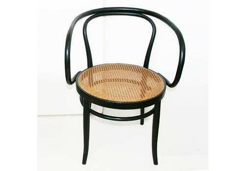 Midcentury Chair After Thonet 209 Black Bentwood  1950s