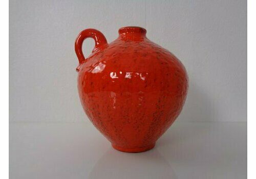 Red Ceramic Vase By Heinz Siery For Carstens, 1960s