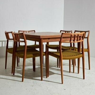 Teak Dining Set By Niels O. Møller For J.L. Møllers Møbelfabrik, 1960s, Set Of 7 photo furniture