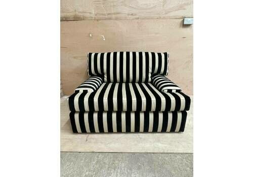 Modern Large Upholstered Single Low Armchair