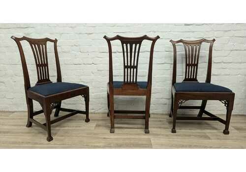 George III Mahogany Side Chairs X 3