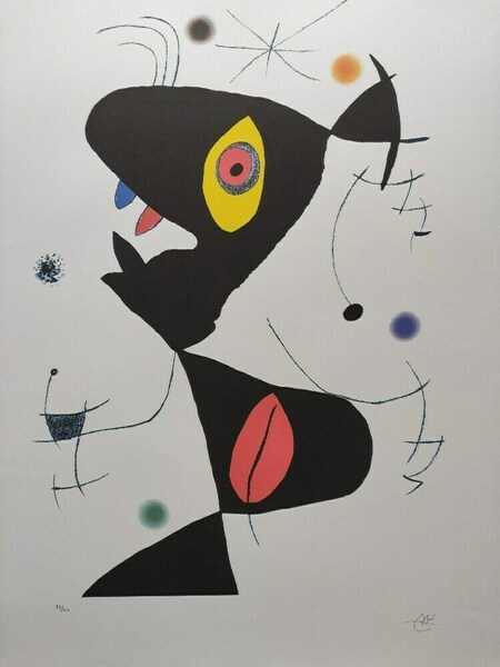 Joan Miró Signed   Oda A Joan Mirò (1973)   Certificate photo furniture