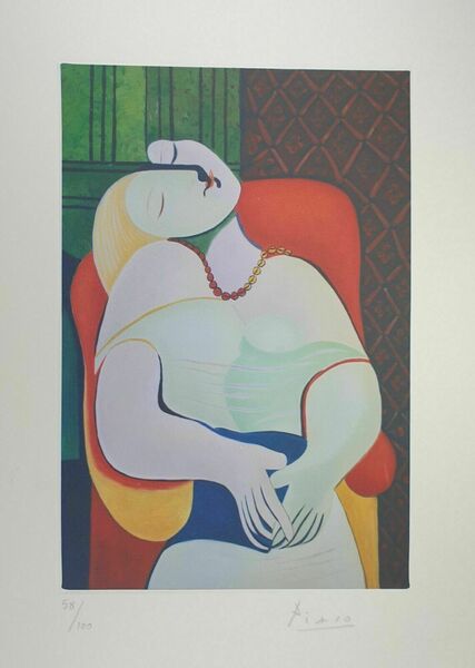 Pablo Picasso, The Dream, Hand Signed Lithograph | Pablo Picasso