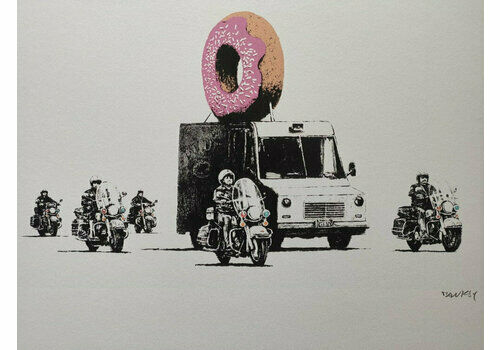 Banksy Signed Donut Certificate (Banksy Donut Print, Banksy Wall Art, Banksy