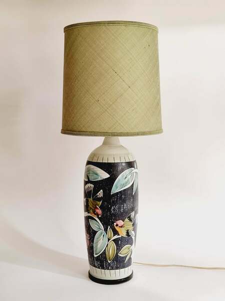 Nila Ceramic Table Lamp, Handmade In Sweden, Mid 1900s. photo furniture