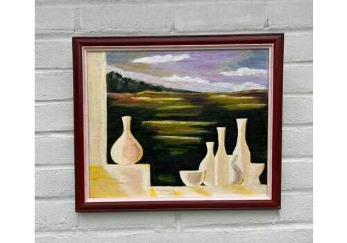 Vintage Abstract Art Original Art Modern Art Gallery Wall Wall Art Oil Painting Surrealist Picture