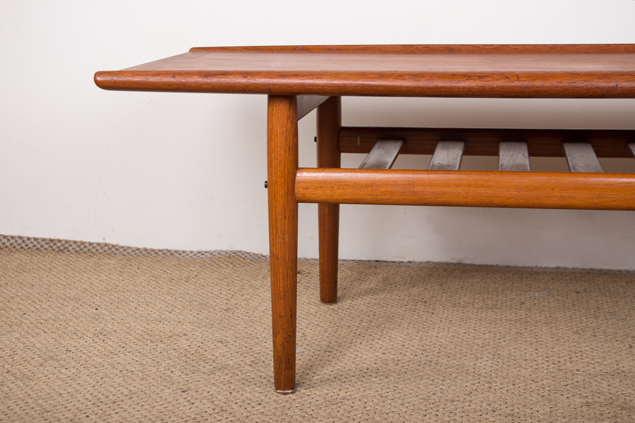 Danish Teak Coffee Table, Two Tiers, By Grete Jalk For Glostrup Mobelfabrik 1960. photo furniture