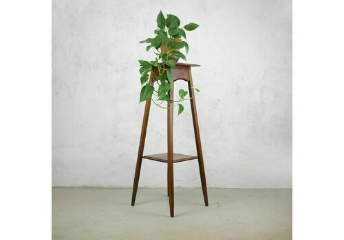 Antique Vintage Arts & Crafts Oak Torchere Plant Stand
