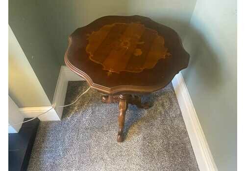 Vintage Solid Wood Mid Century Side Table / Coffee Table / Plant Stand / Pot Stand / Pedestal Table