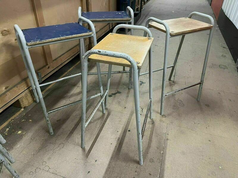 Vintage School Lab Stool Sixteen Available | Vinterior